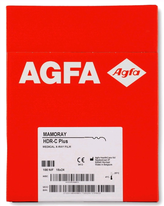 Рентгенівська плівка для мамографії Agfa Mamoray HDR-C Plus 18x24 см